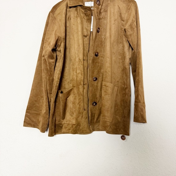 Z Supply Decker Suede Brown Chore Jacket Size Large - Picture 3 of 7